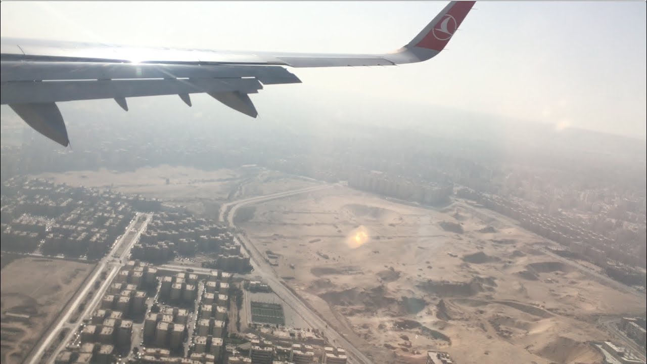 Turkish Airlines Airbus A321-200 Approach & Landing at Cairo Airport