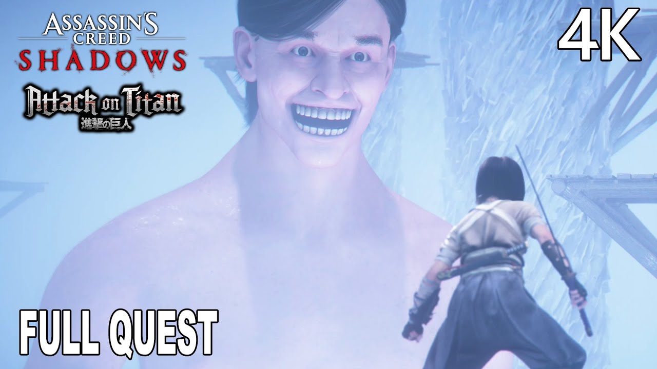 Assassin&rsquo;s Creed Shadows x Attack on Titan FULL QUEST Walkthrough 4K
