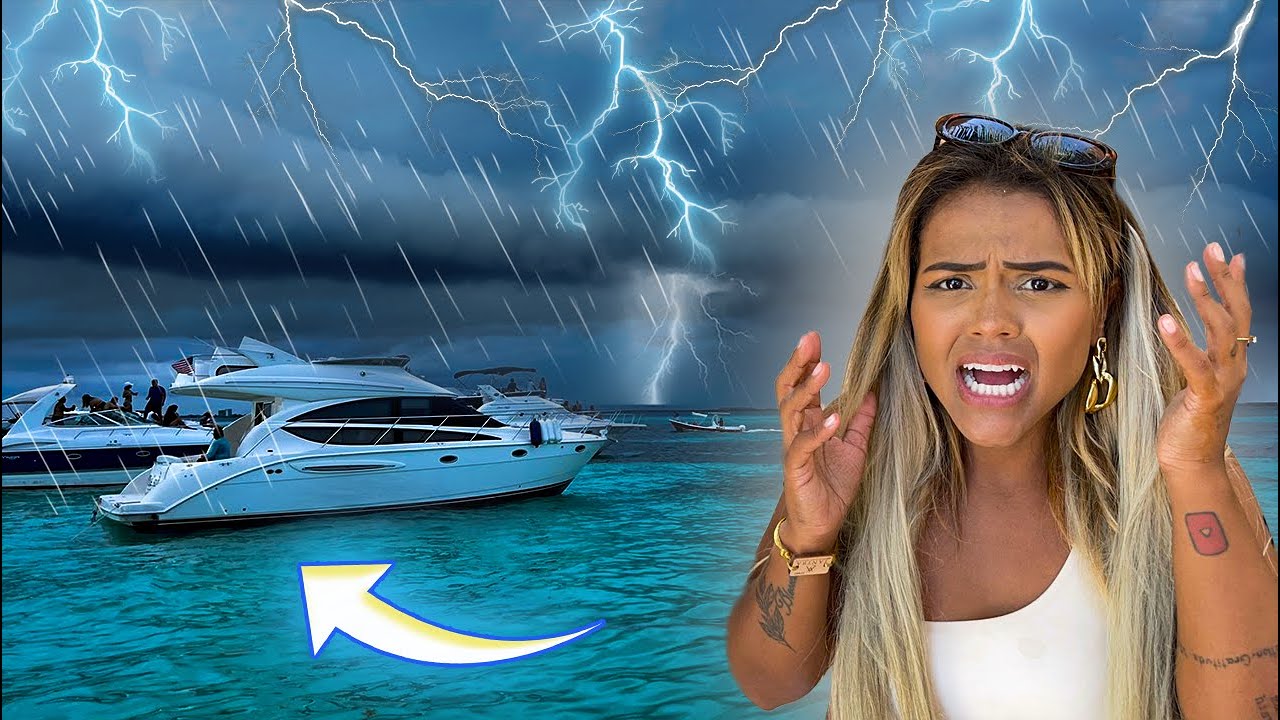 UMA TORMENTA ATRAPALHOU NOSSO PASSEIO DE LANCHA!!!