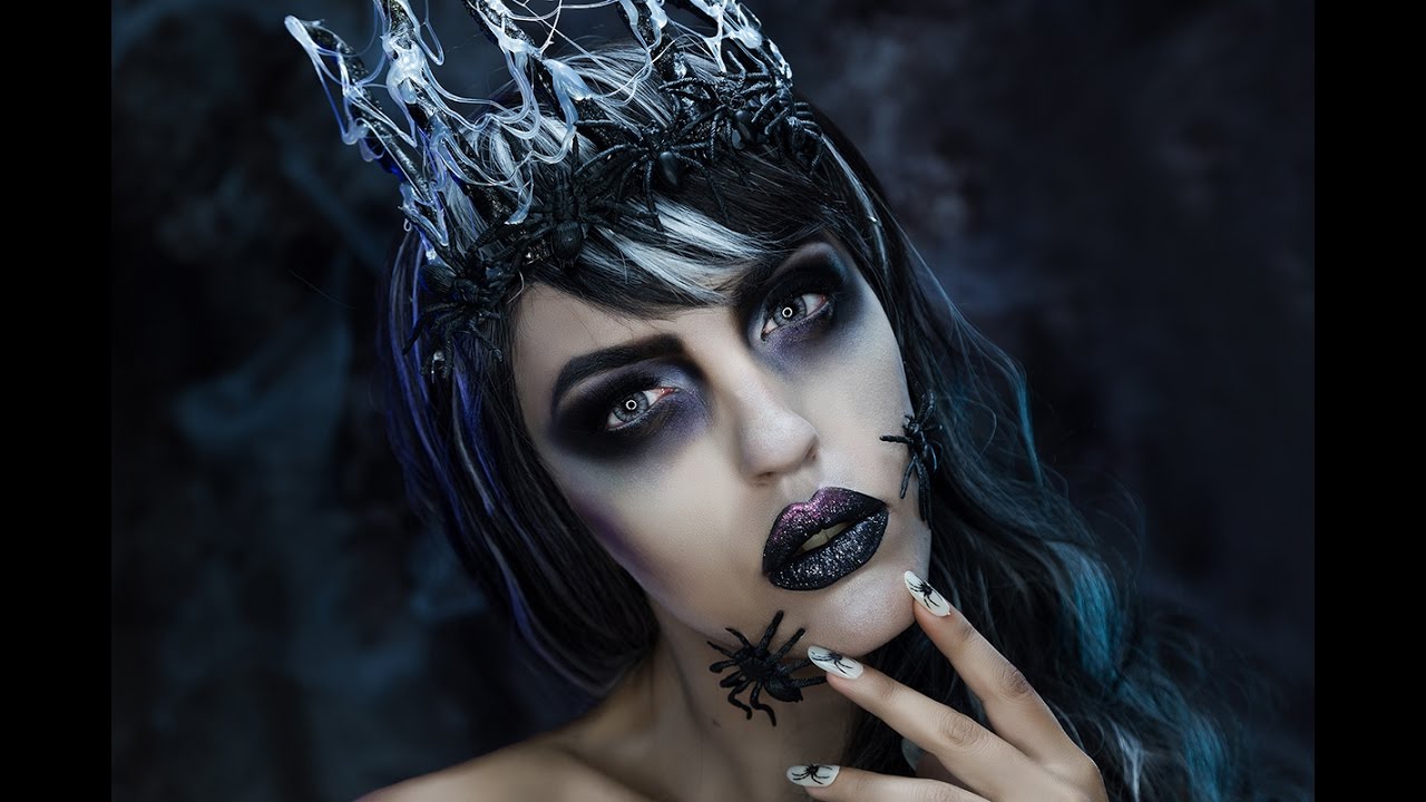 BLACK WIDOW / Vedova Nera 🌚 Witch/Strega 🎃 Easy Halloween Makeup Tutorial
