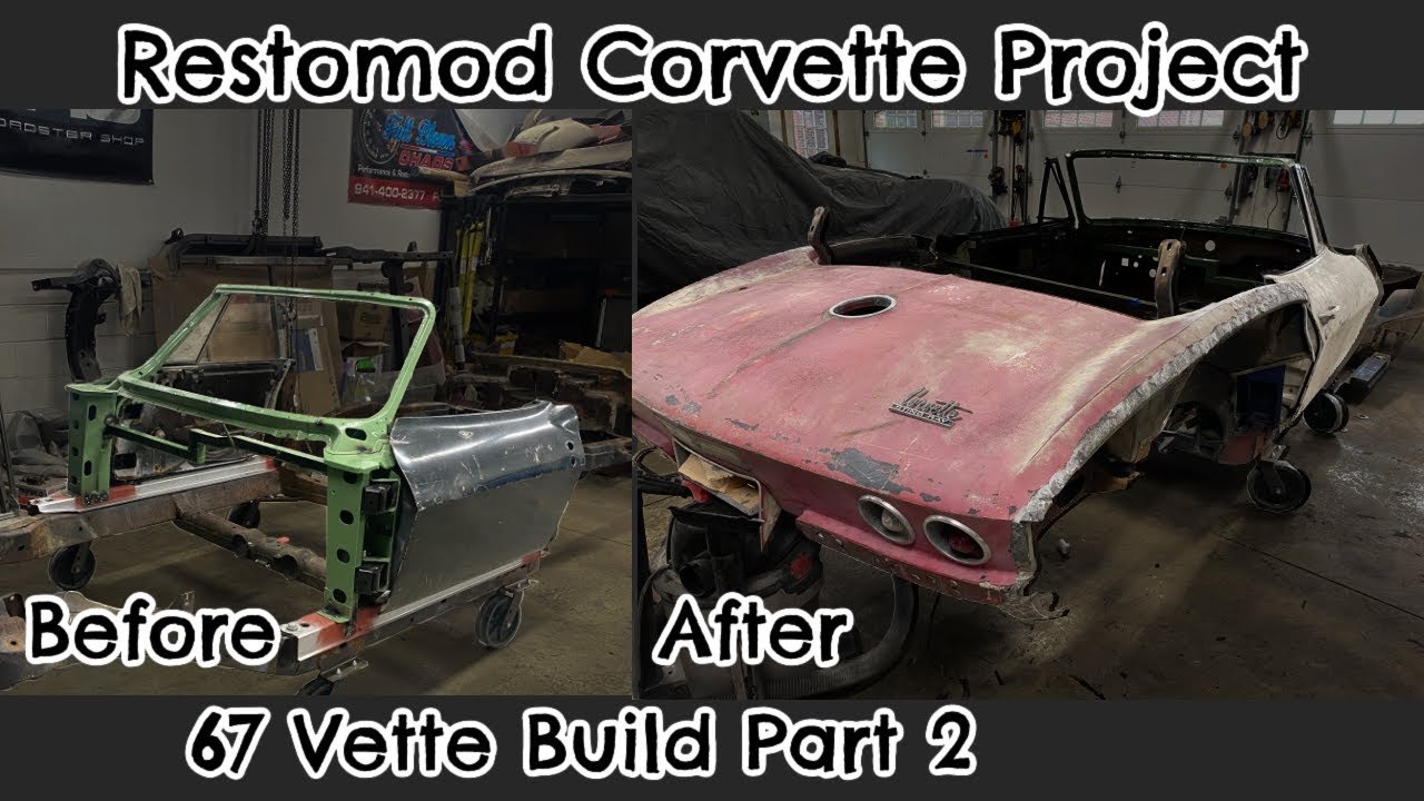 Installing The Interior Fiberglass In The Red Hot Restomod 67 Corvette.  Saving A 67 Corvette Part 2