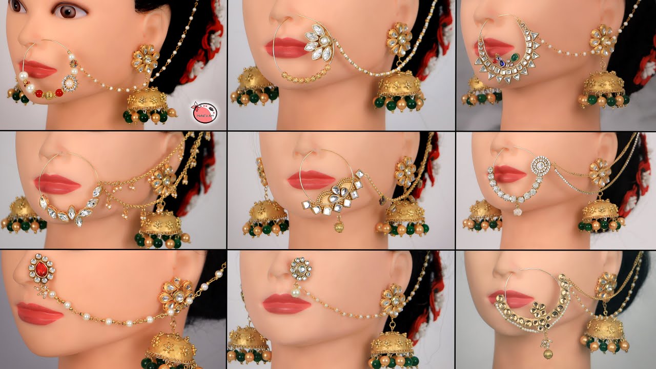 Latest DIY Bridal Nose Pin!!.. Nathiya Design Collection 2020 | Beautiful Bridal Jewelry@HetalsArt