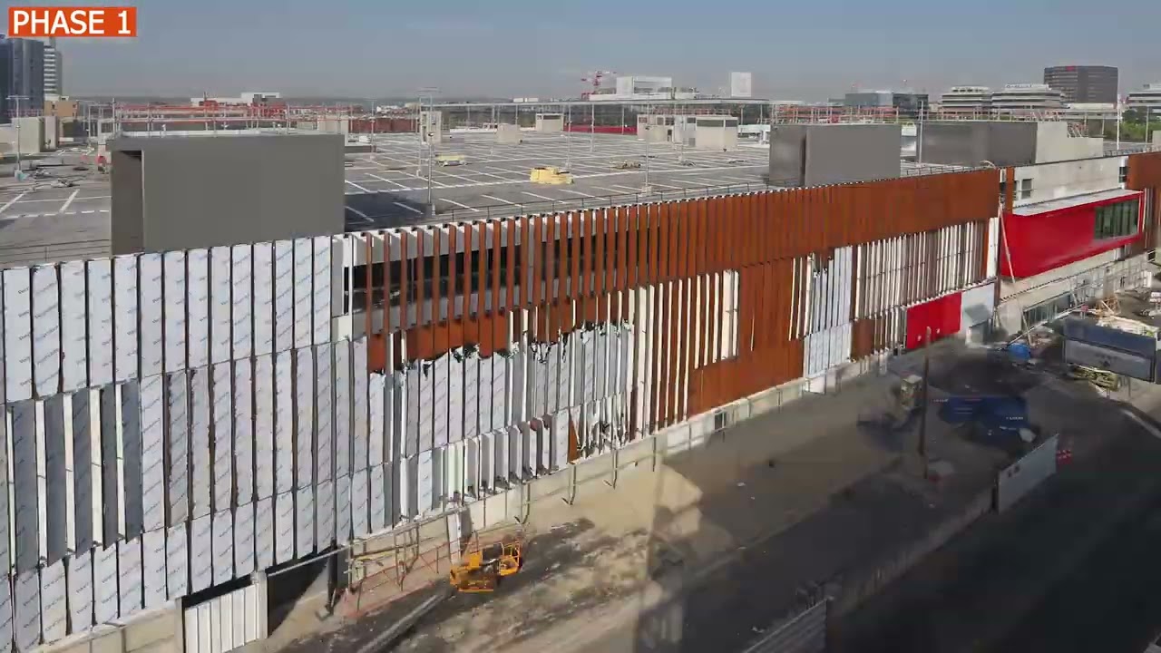 Timelapse des travaux de l'extension | Centre Commercial Les 3 Fontaines Cergy