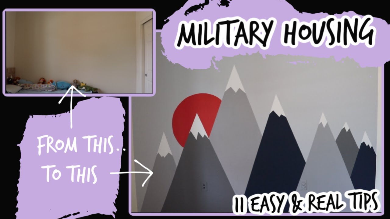 ELEVEN tips: DIY a painted MOUNTAIN wall mural-MILITARY HOUSING