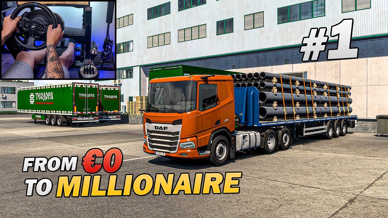 From €0 to Millionaire – EP1: The Beginning! (ETS2 | T300RS Wheel Gameplay)