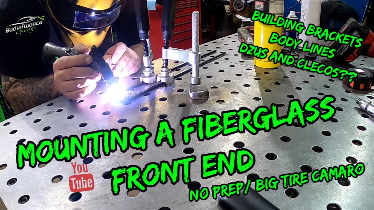 Mounting a Fiberglass Front End For a Big Tire / No Prep HEMI Camaro,
