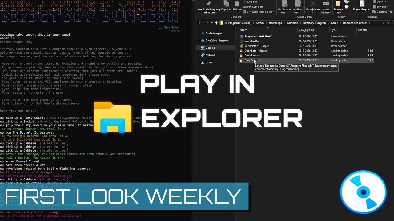 I Played a Game Inside My Windows Folder… (Directory Dungeon Review)