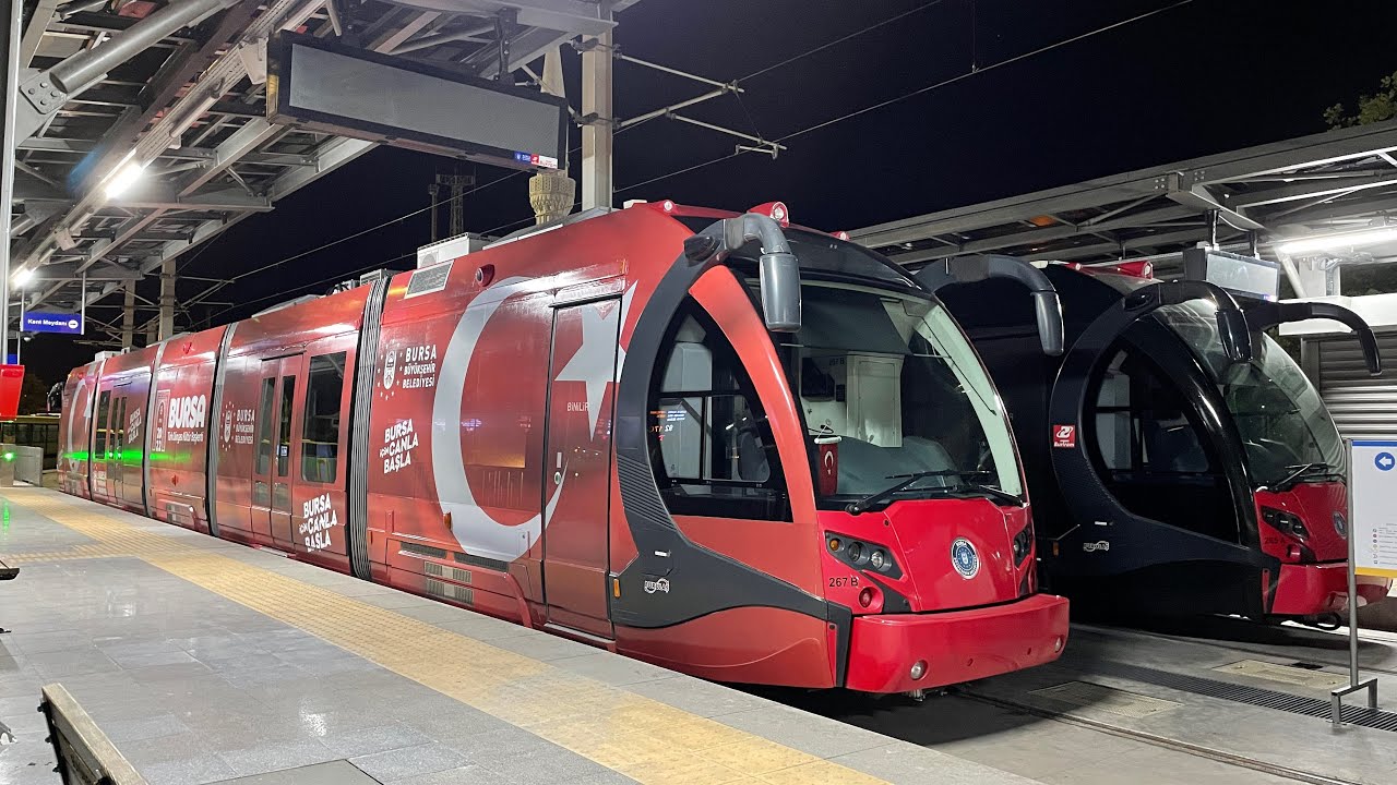 Bursa T2 Tramvay Hattı Panayır - Terminal arası yolculuk