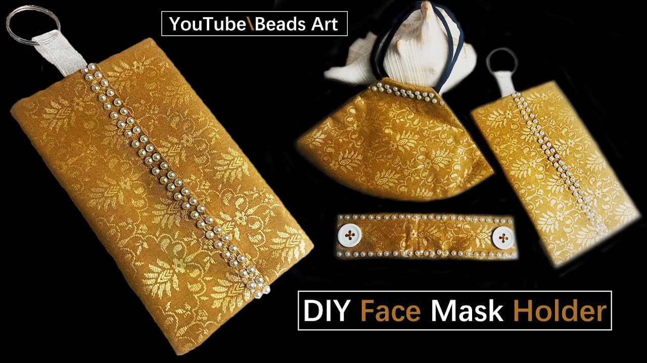 How To make Face Mask Holder Part -3 | DIY Face Mask Keychain Case | Beads Art\vineeta mishra
