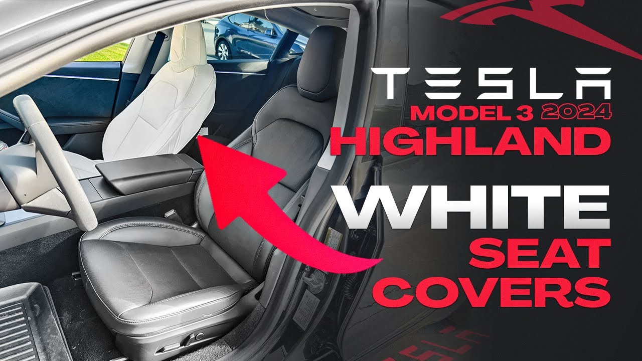 Unboxing Tesla Model 3 2024 White Seats Cover (Tesla Model 3 2024 Highland) TAPTES