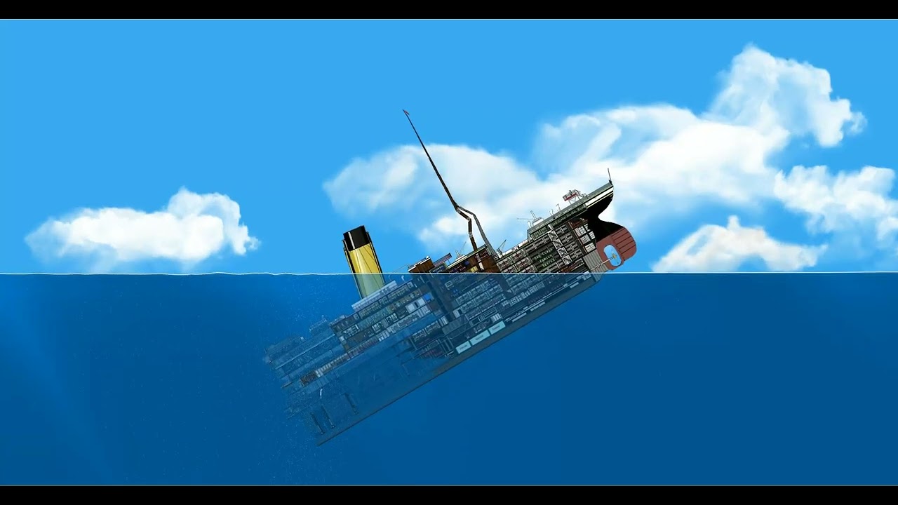 RMS Titanic Sinking and Descent - Floating Sandbox