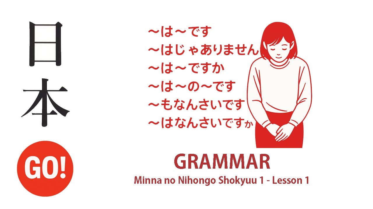 [Grammar] Minna no Nihongo N5 – Lesson 1
