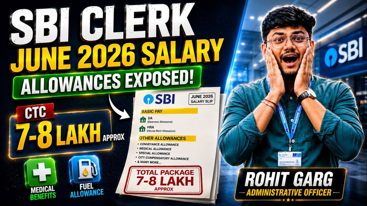 🔥SBI Clerk 2026 Salary Slip (June): In-Hand Cash + Hidden Perks! 😱 | Ghar Se Pathshala
