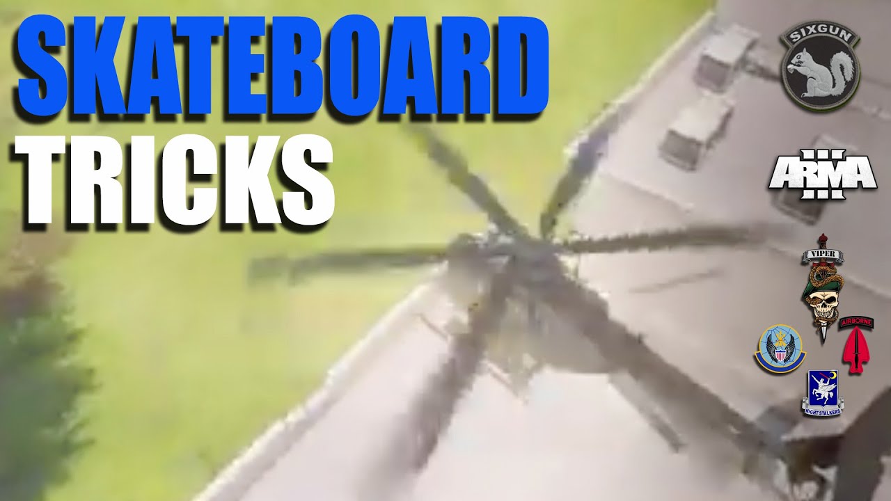 Skateboard Tricks: Arma 3 Rooftop Landing Training.