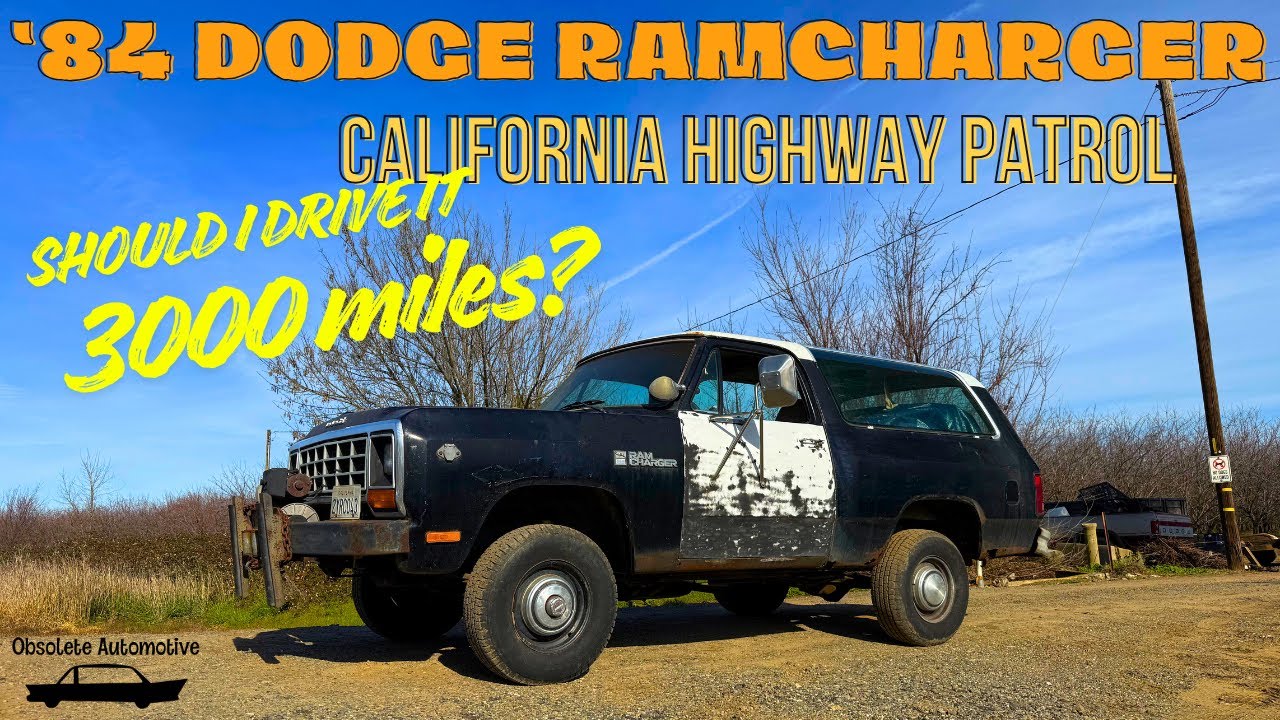 Dodge Ramcharger 1984 года выпуска, полицейский автомобиль Калифорнийского дорожного патруля! Вин...