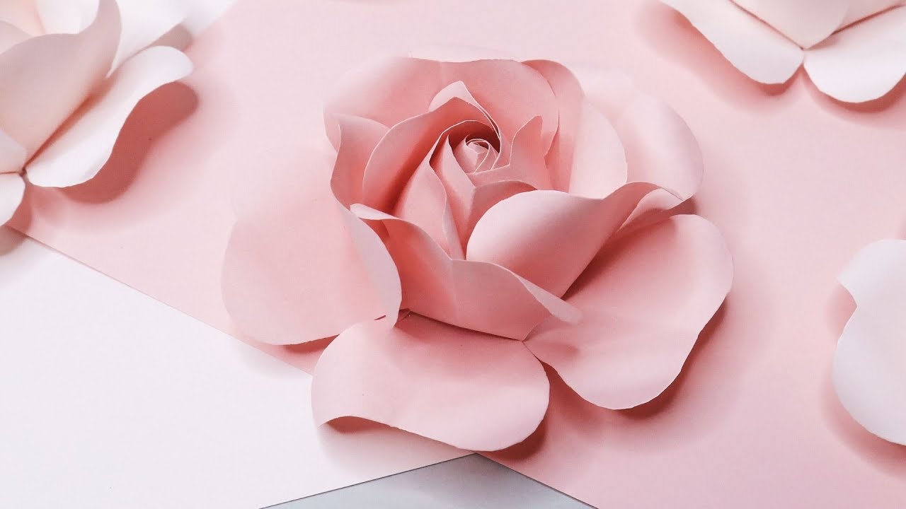 簡単！カーラーコピー用紙で作る綺麗な薔薇の作り方｜How To Make Beautiful Paper Rose｜AyaWangPaper