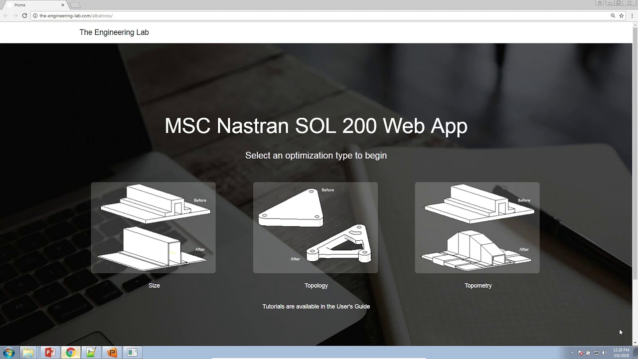 Structural Optimization of a 3 Bar Truss - Nastran SOL 200 / Optimization