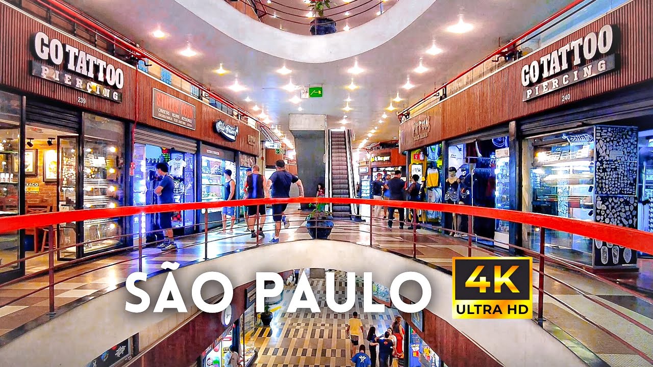 🇧🇷 Caminhando em São Paulo | Galeria do Rock, República - 4K