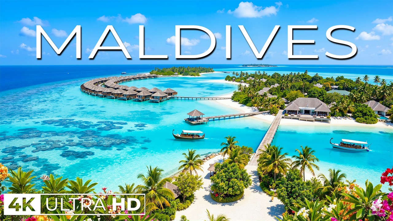 Maldives 4K 🇲🇻 Tropical Paradise in Ultra HD – Turquoise Lagoons & Luxury Island Escape