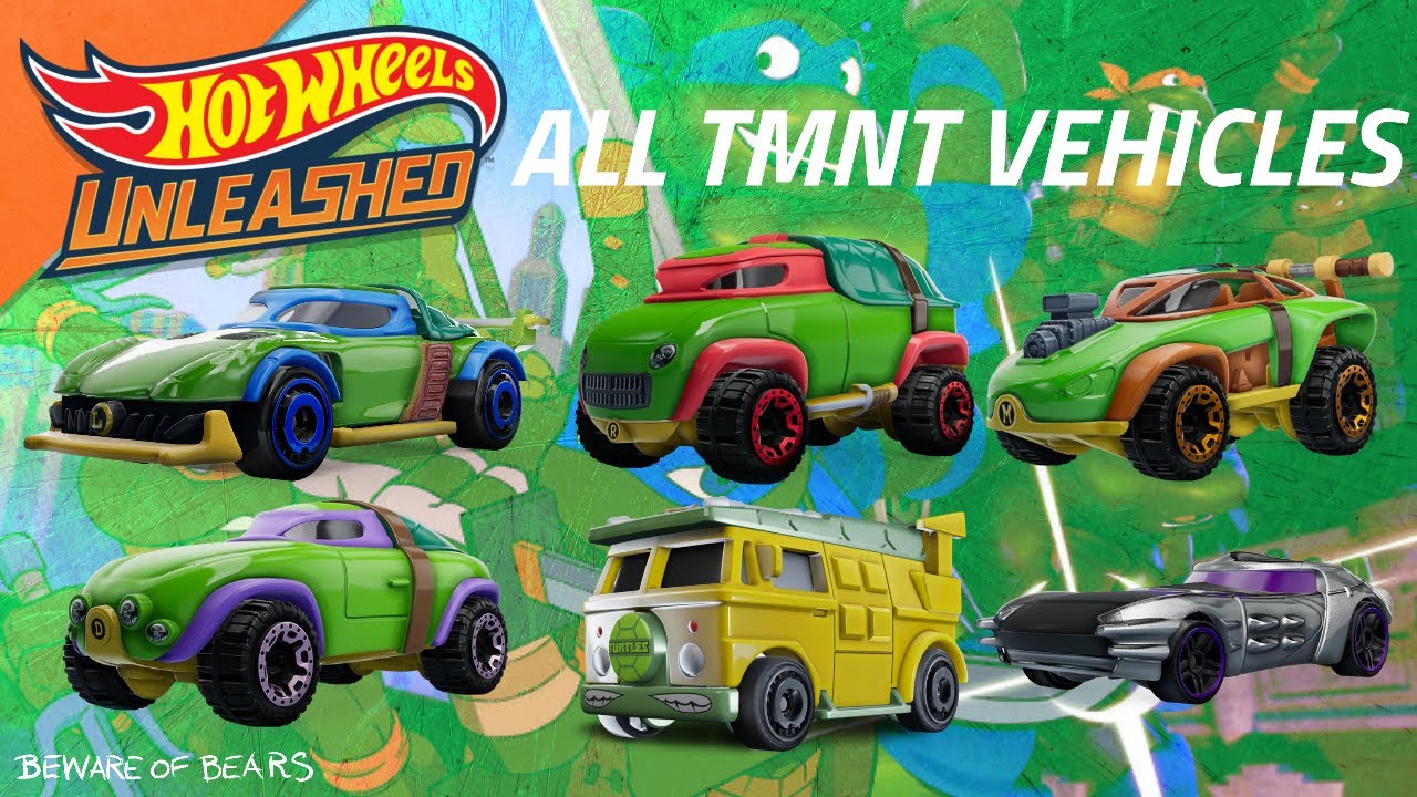 All TMNT Vehicles in Hot Wheels Unleashed