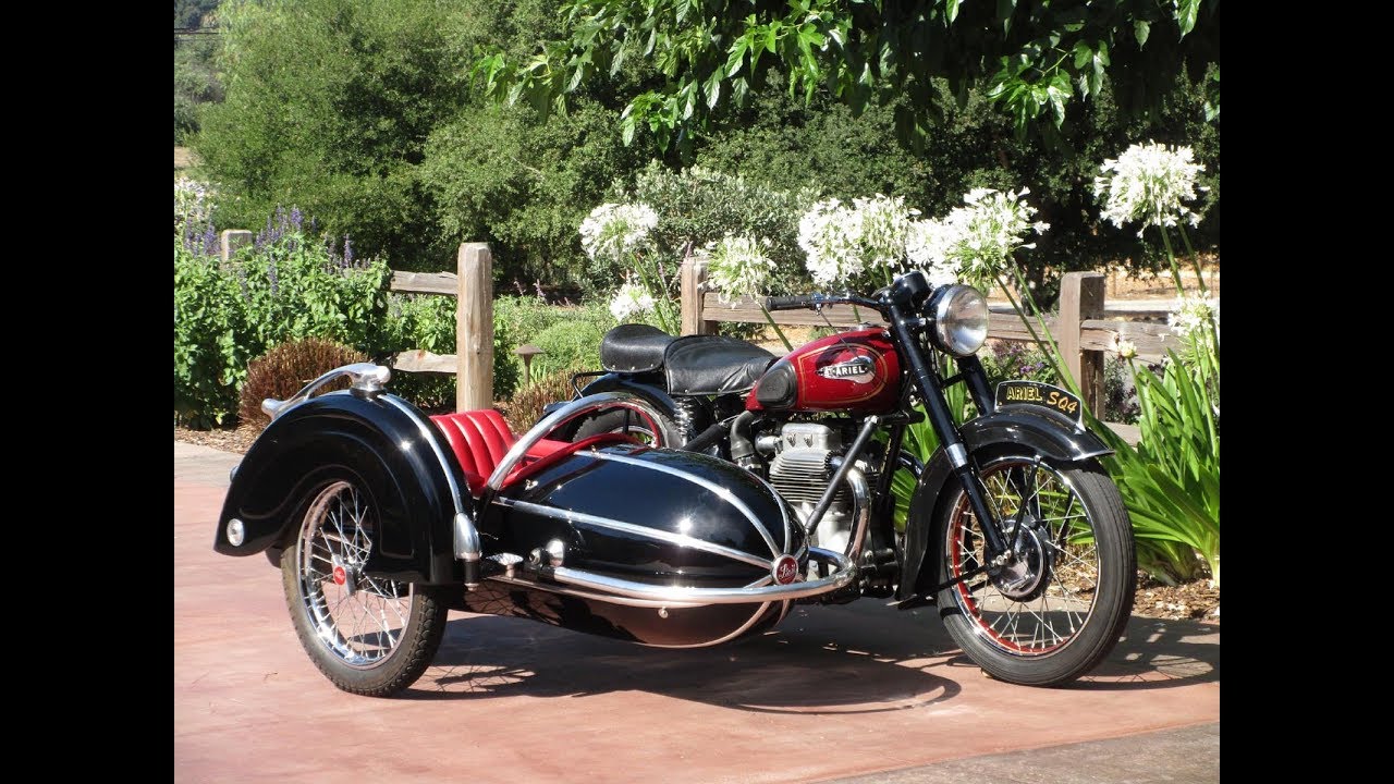 1950 Ariel Square 4 and Steib Sidecar For Sale