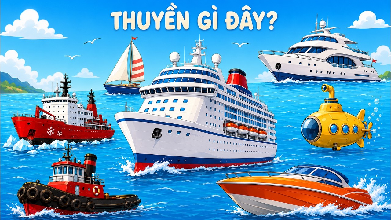 Dạy Bé Học Tiếng Anh Các Phương Tiện Giao Thông Đường Thủy | Water Transport Vocabulary