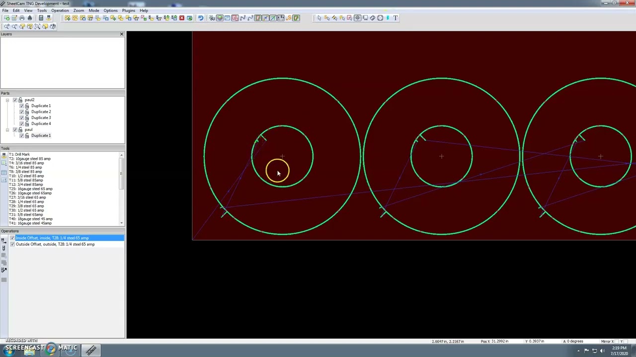 Multiple Parts SheetCam