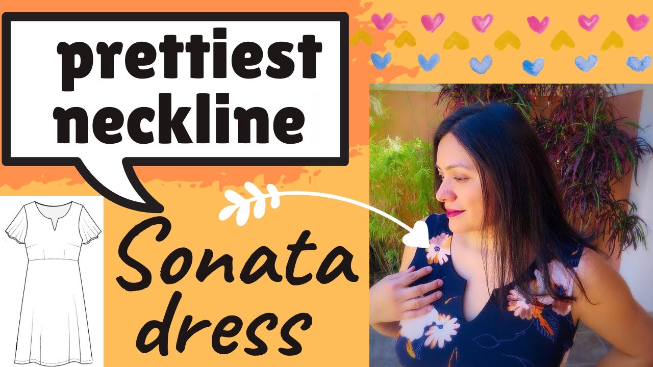 I LOVE THIS NECKLINE SO MUCH! Sonata Dress (Love Notions). Let's sew it!!