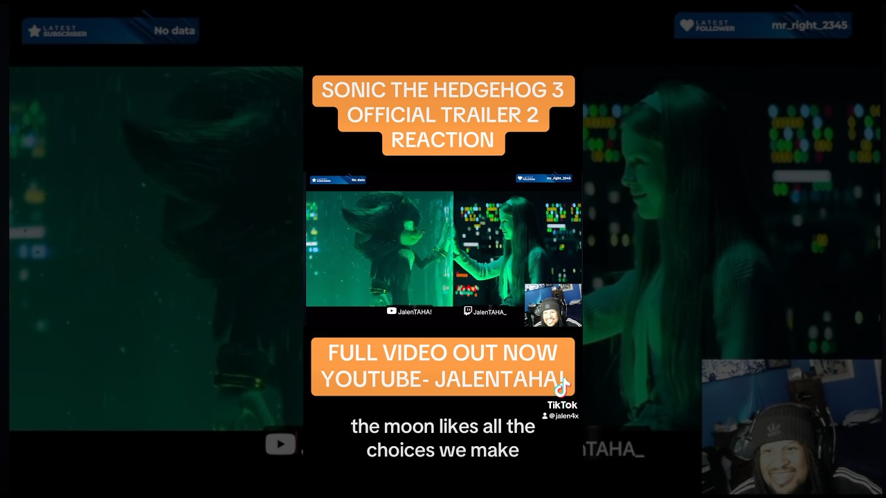 SONIC THE HEDGEHOG 3 OFFICIAL TRAILER 2 REACTION FT @JalenTAHA