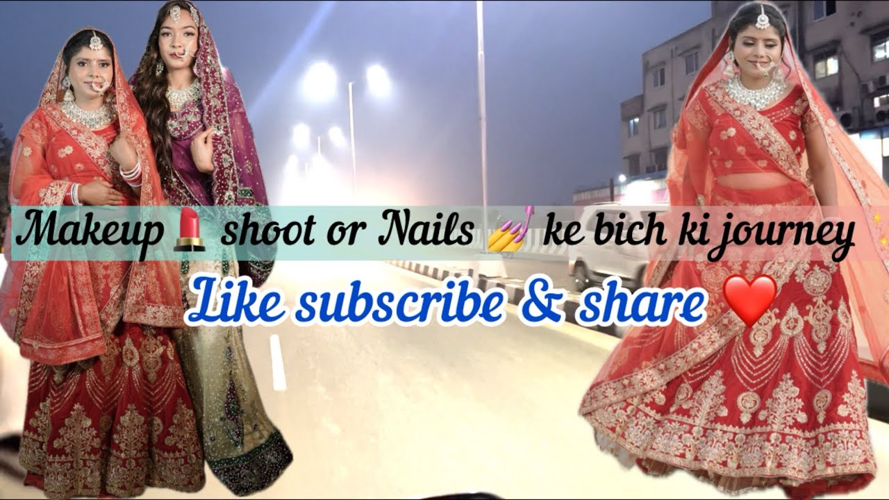 Makeup shoot  or nails ke bich ki journey❤️ #makeupartist #minivlog #nailartist #ytviralvideo 