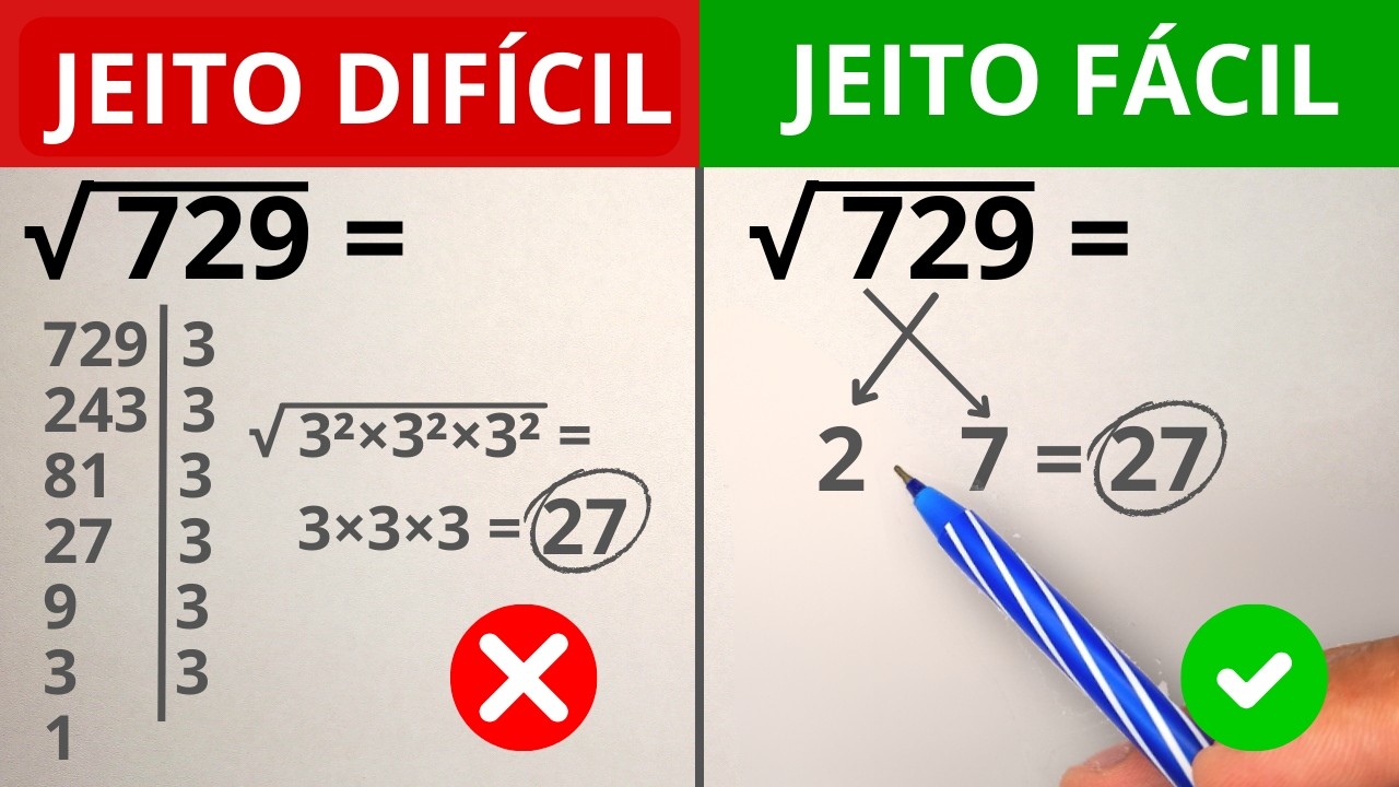 RAIZ QUADRADA EM 6 SEGUNDOS? VEJA ESSE MACETE!