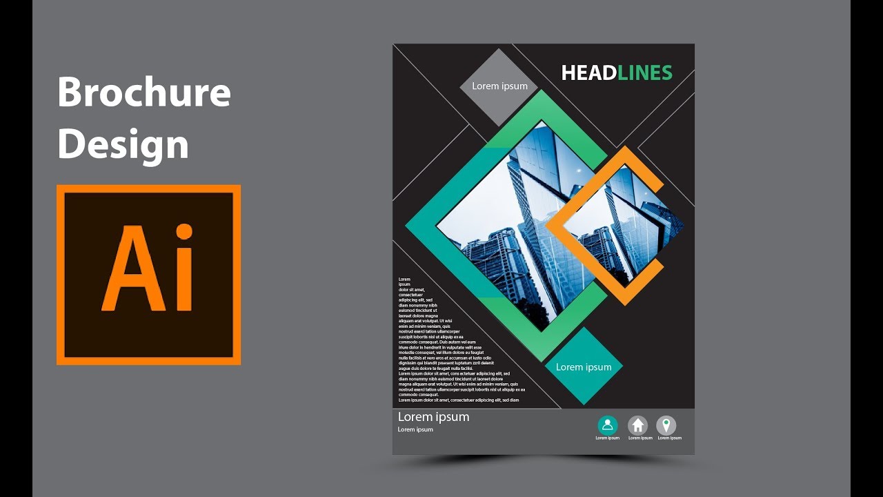 Modern brochure design in adobe illustrator