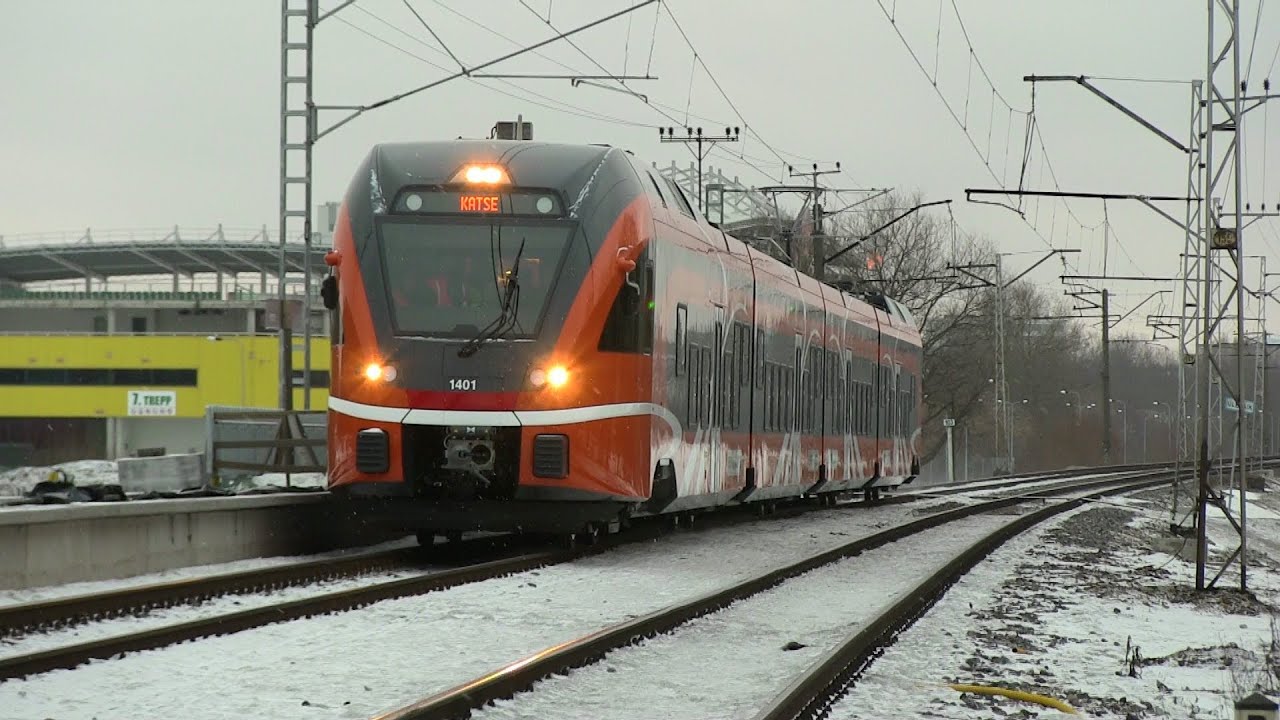 Первая поездка Штадлера в Эстонии / Stadler FLIRT EMU 1401 first run in Estonia