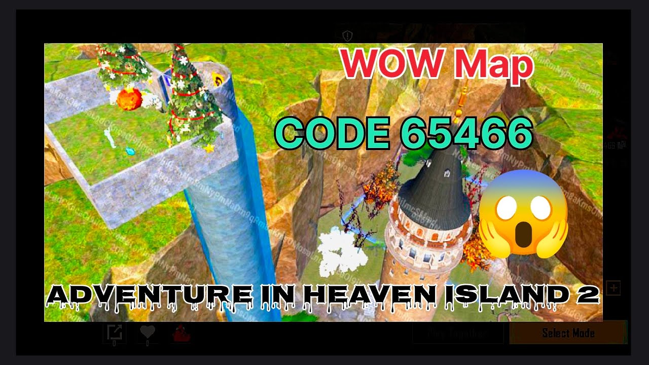 ADVENTURE IN HEAVEN ISLAND 2| BGMI WOW MAP CODE 65466 | MAP CREATION CODE 65466 #bgmi #wow
