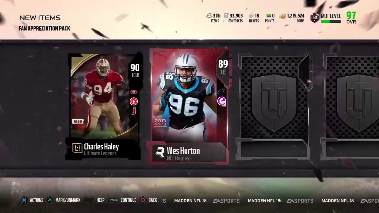 9 Fan Appreciation pack opening Madden 18