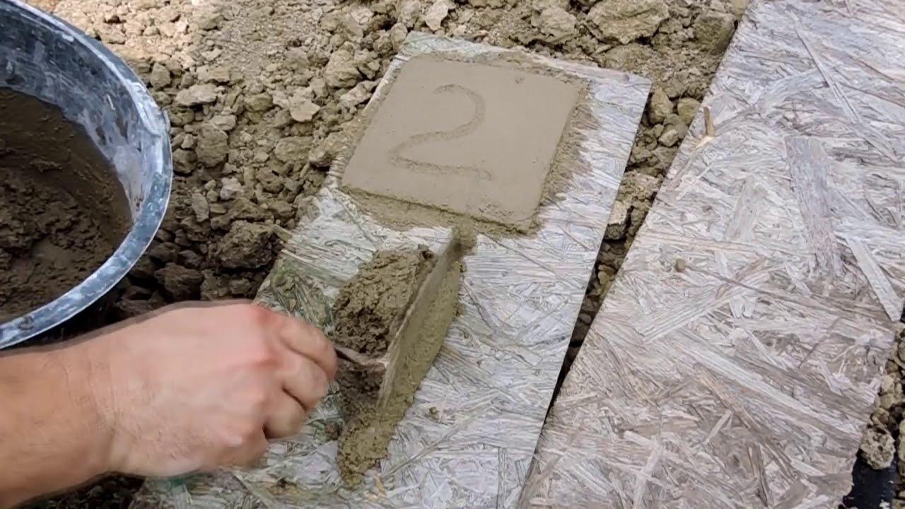 Helyi agyag tesztelés, tesztvakolás, arányok.