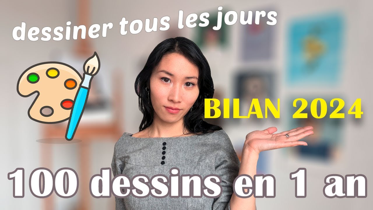 100 dessins en 1 an  (bilan illustration 2024, mise à jour portfolio)