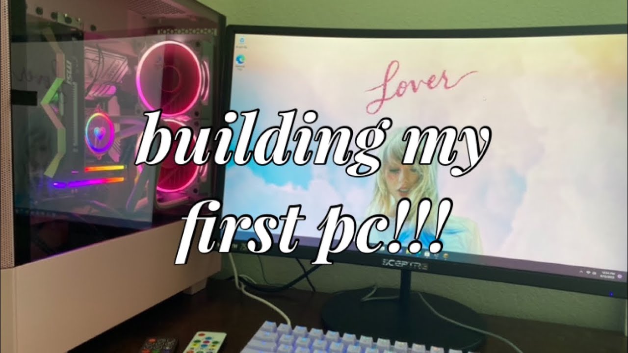 building my first pc!! aesthetic pink and purple pc build 💗🫧