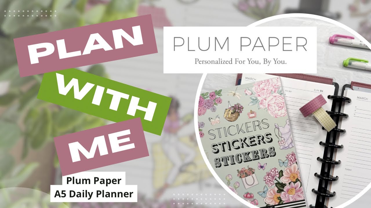🌷 DAILY PLAN WITH ME 🌷Plum Paper Planner | Plum Paper | A5 Planner | 03/01/26