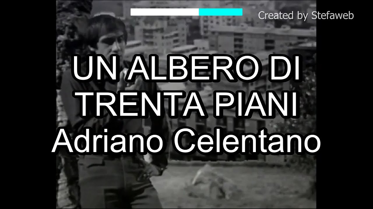 Adriano Celentano - Un albero di trenta piani (Karaoke Originale + cori)