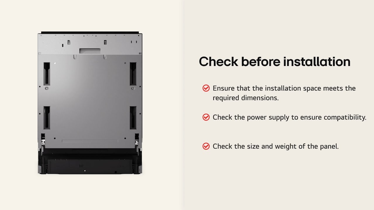 How to install the LG Built in Fixed&Sliding Dishwasher | Step-by-Step Guide