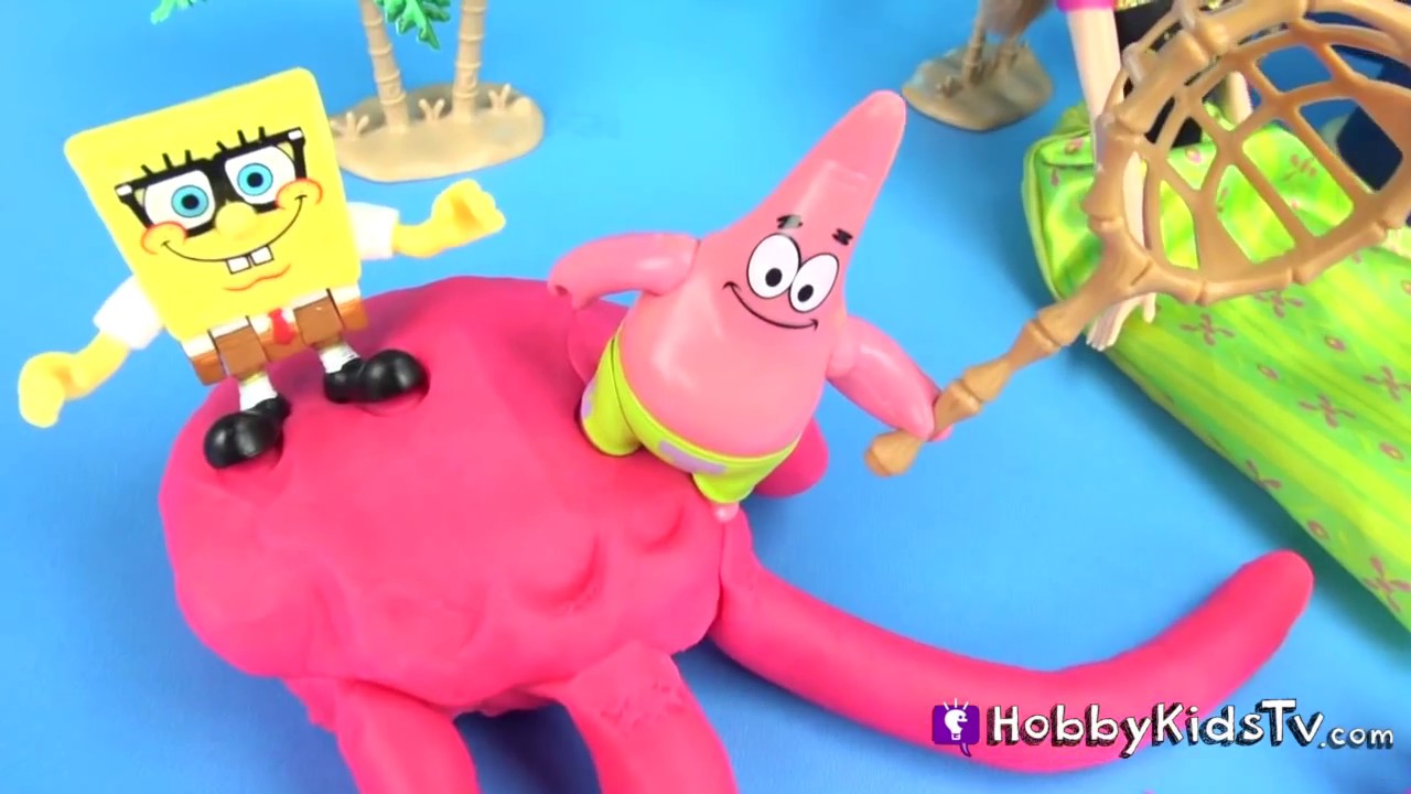 FROZEN Anna in Surprise Jellyfish Fun! PLAY-DOH SpongeBob, Toy Eggs by HobbyKids