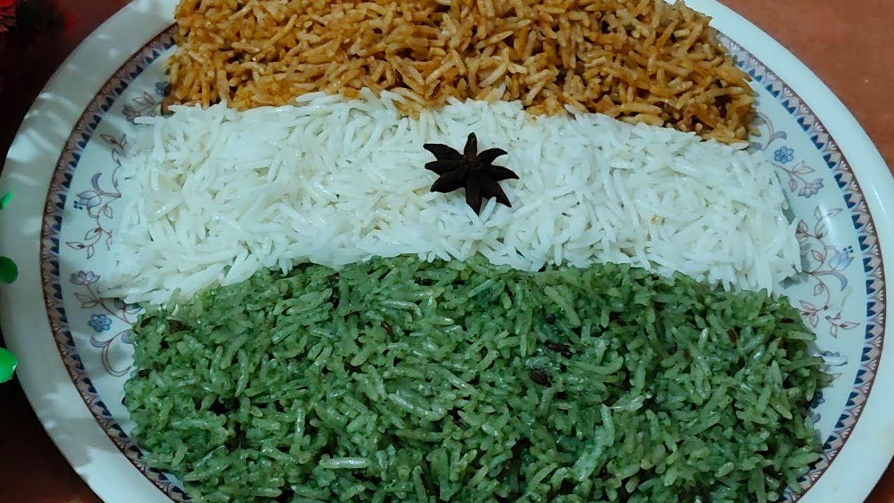 रिपब्लिक डे स्पेशल तिरंगा पुलाव/ Republic day special pulao 🥗