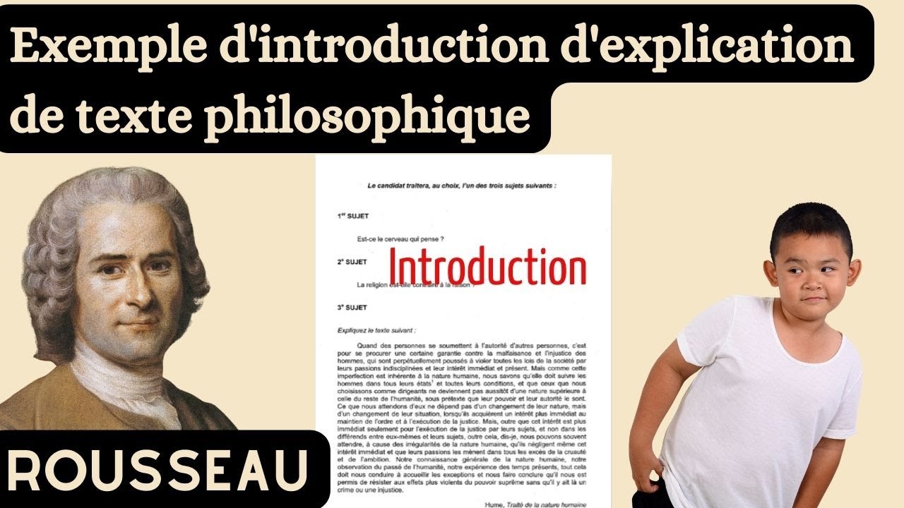 Exemple d'introduction d'explication de texte en philosophie