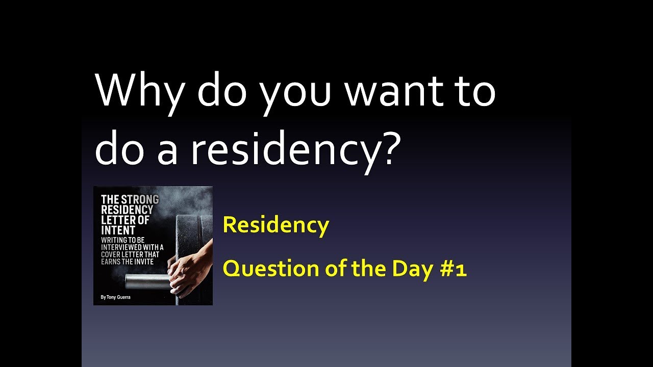 Pharmacy Residency Interview Question 1 Why do you want to do a residency?