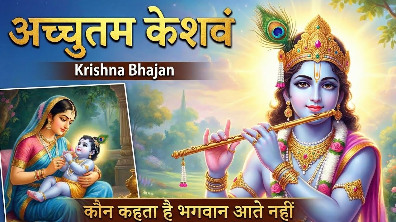 Achyutam Keshavam Krishna Damodaram | भक्ति गीत | Krishna Bhajan | Achyutam Keshavam 🕉️