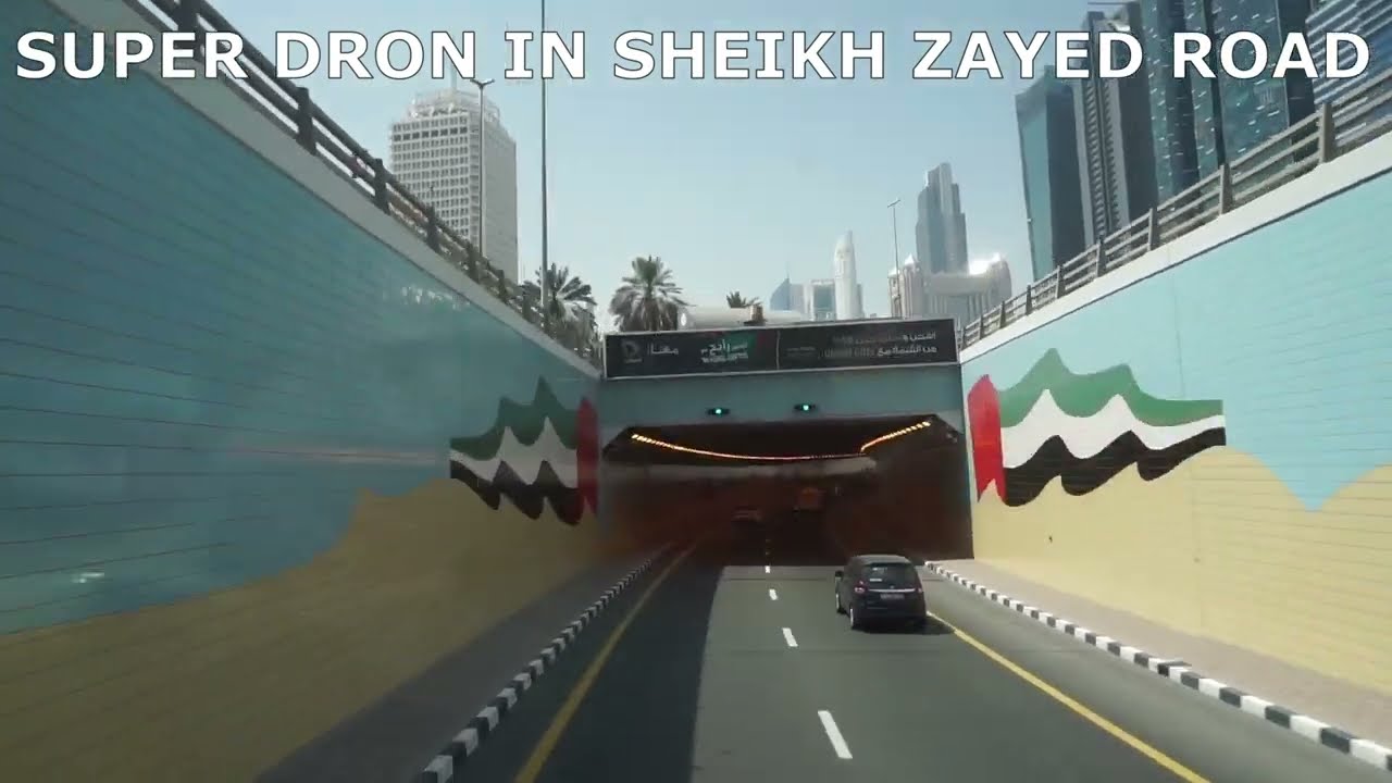 SUPER DRON IN DUBAI : SHEIKH ZAYED ROAD - WORLD CLIP 3