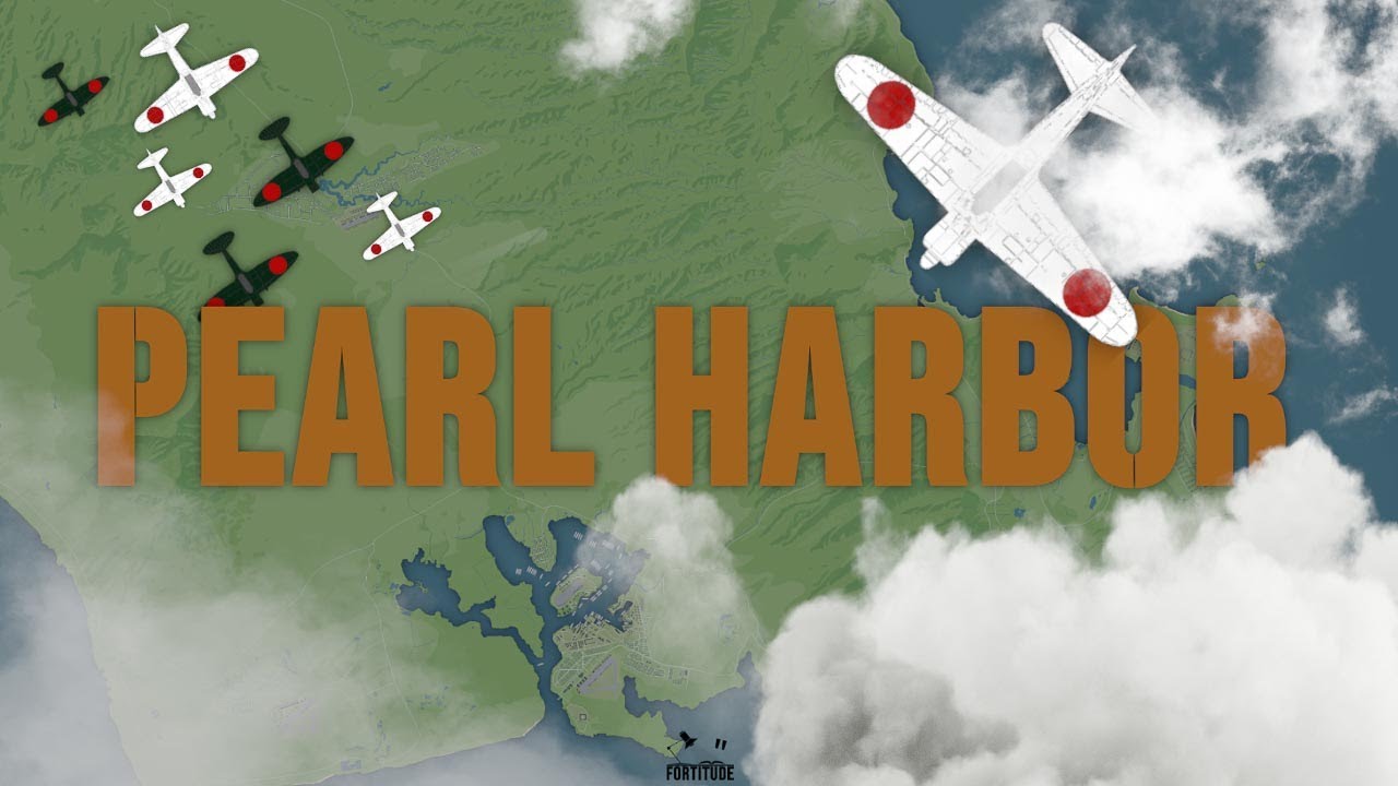 Carte animée - Attaque de Pearl Harbor - Une vulgarisation minute après minutes de l'attaque d'Oahu