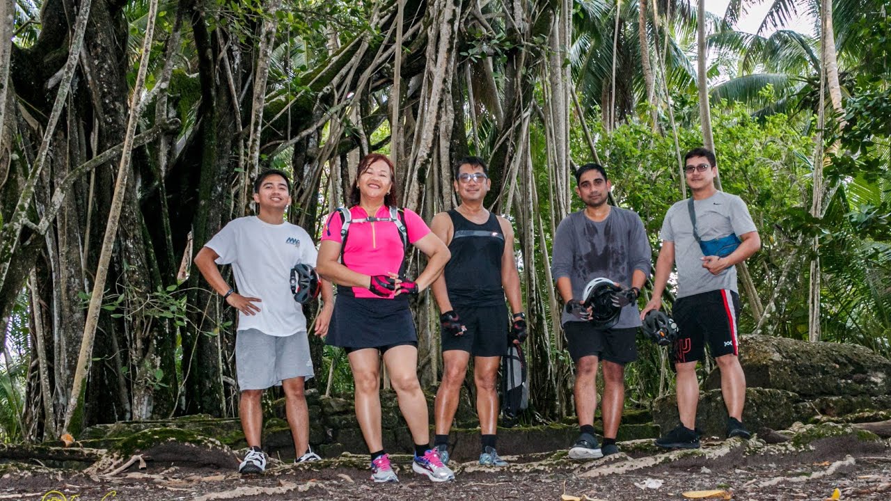 A VISIT TO BANYAN TREE CEMETERY,  DIEGO GARCIA ||  BIKING WITH THE BOYS
