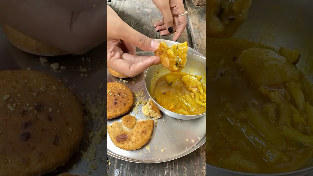 LwP Day91/100 Ghar ki bani litti + special sabji 🫓🔥Desi taste ka jawab nahi😍 #youtubeshorts